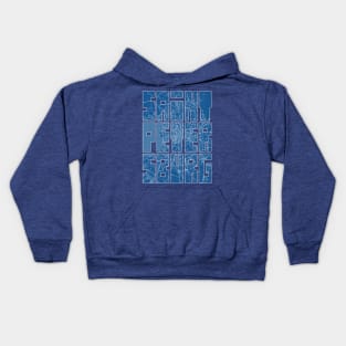 Saint Petersburg, Russia City Map Typography - Blueprint Kids Hoodie